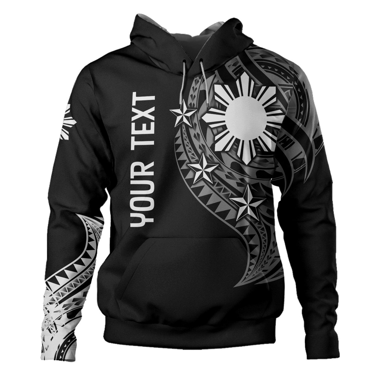 Philippines Filipinos Custom Personalised Hoodie Tatau White Pattern