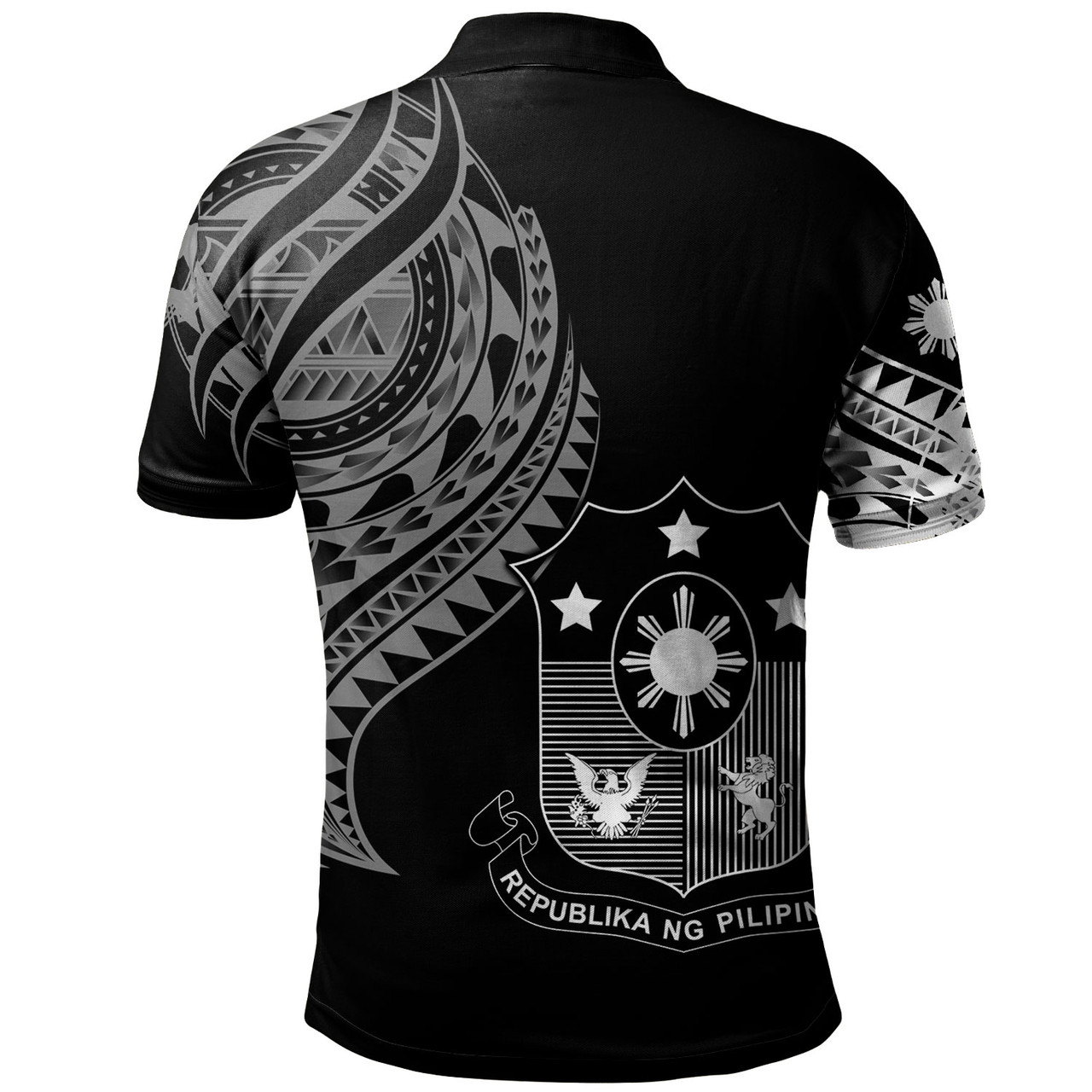 Philippines Filipinos Custom Personalised Polo Shirt Tatau White Pattern