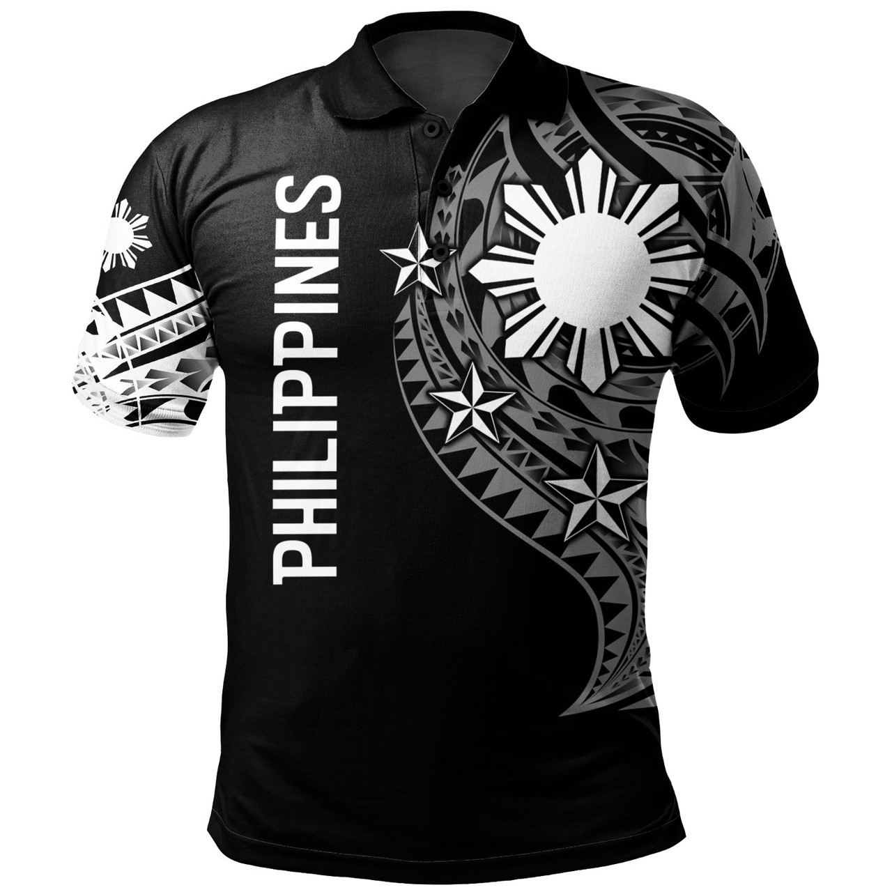 Philippines Filipinos Custom Personalised Polo Shirt Tatau White Pattern