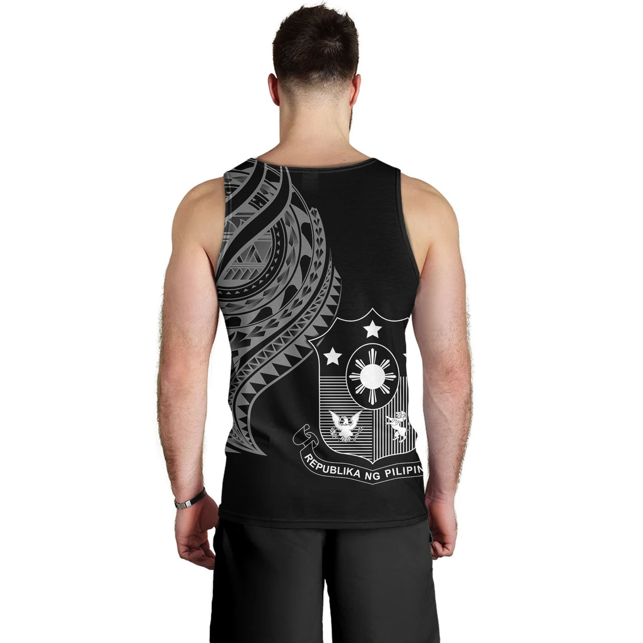 Philippines Filipinos Custom Personalised Tank Top Tatau White Pattern