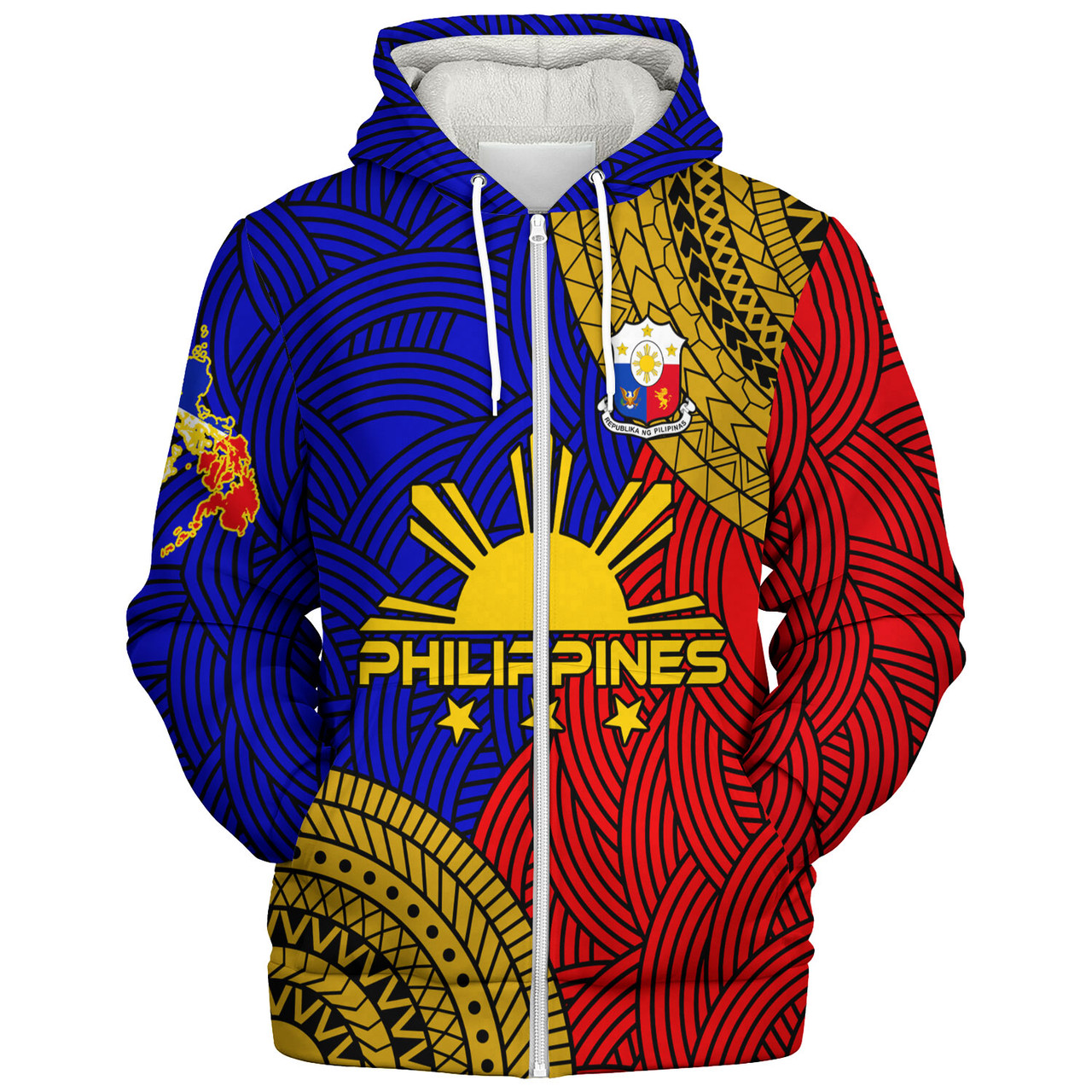 Philippines Filipinos Custom Personalised Sherpa Hoodie Philippines Pride