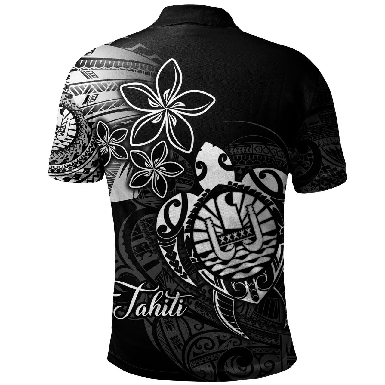French Polynesia Custom Personalised Polo Shirt Seal Turtle Plumeria Tribal Patterns