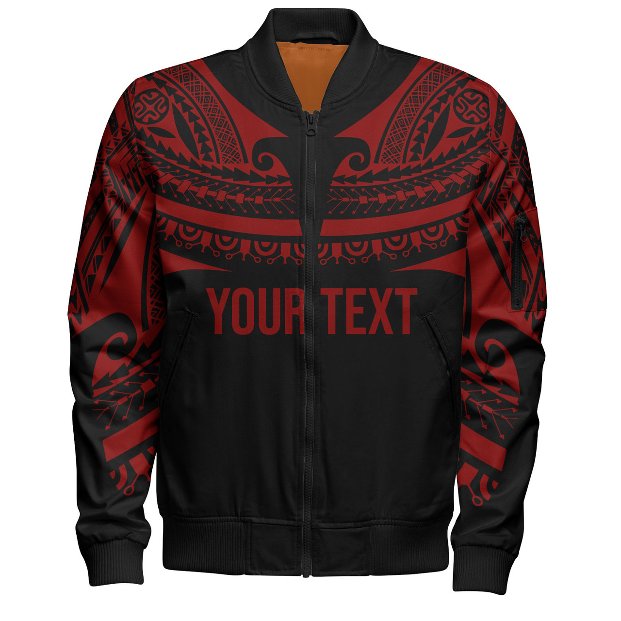 Polynesian Custom Personalised Bomber Jacket Polynesian Tattoo Style