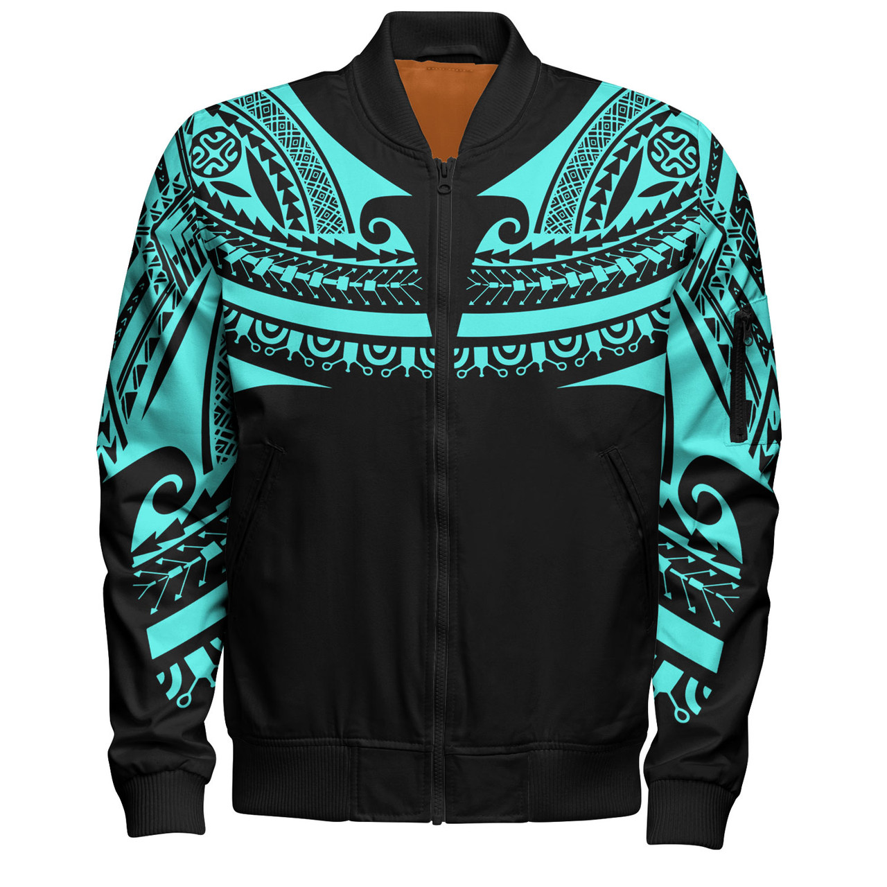 Polynesian Custom Personalised Bomber Jacket Polynesian Tattoo Style