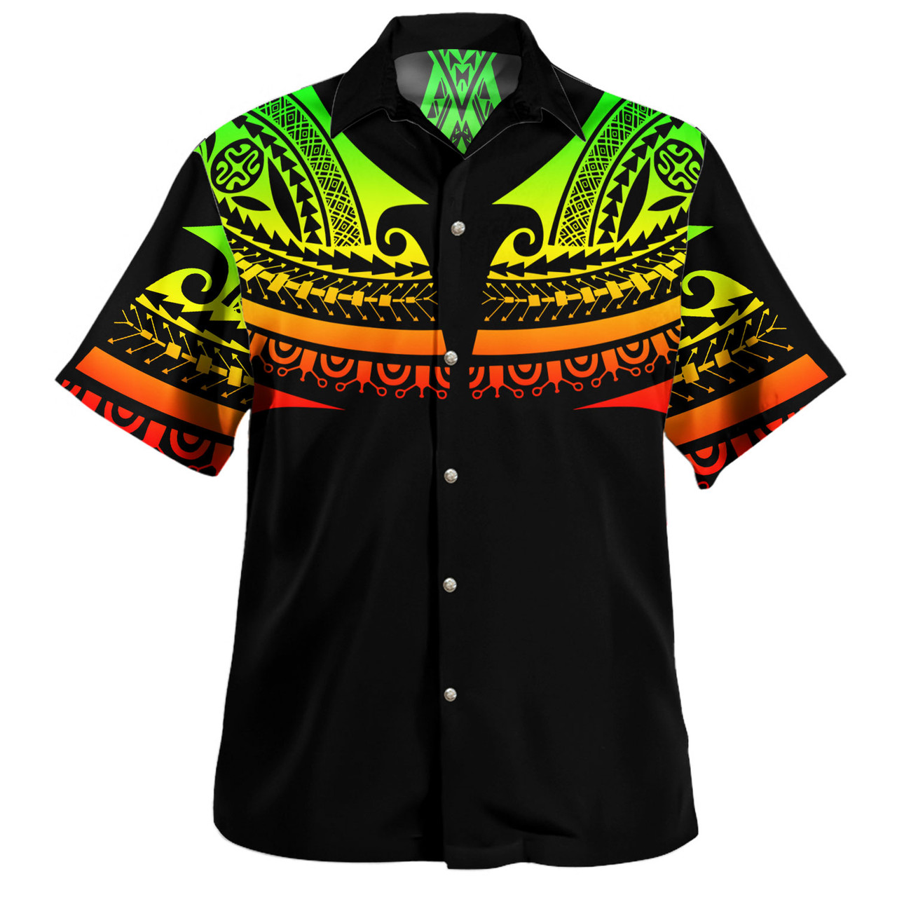 Polynesian Custom Personalised Hawaiian Shirt Polynesian Tattoo Style