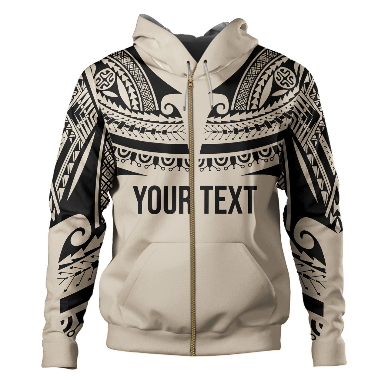 Hawaii Custom Personalised Hoodie Polynesian Tattoo Style