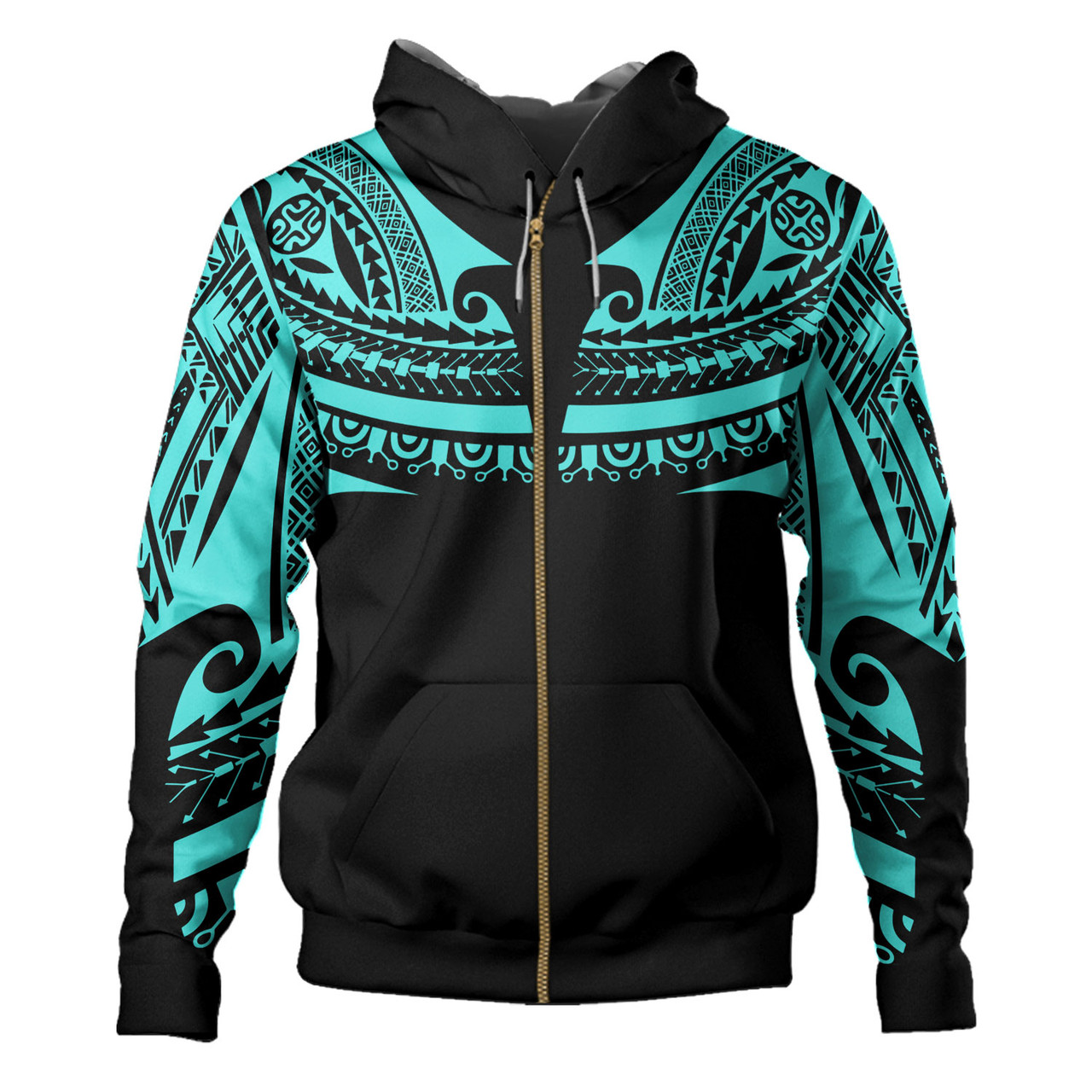 Polynesian Custom Personalised Hoodie Polynesian Tattoo Style