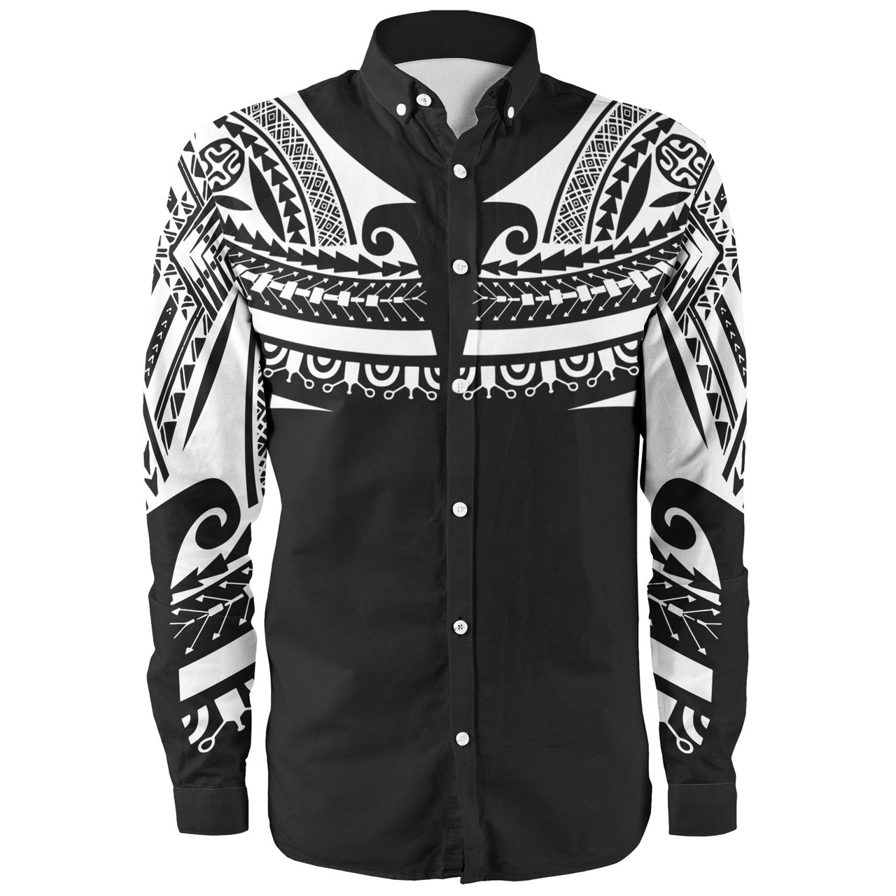 Polynesian Custom Personalised Long Sleeve Shirt Polynesian Tattoo Style