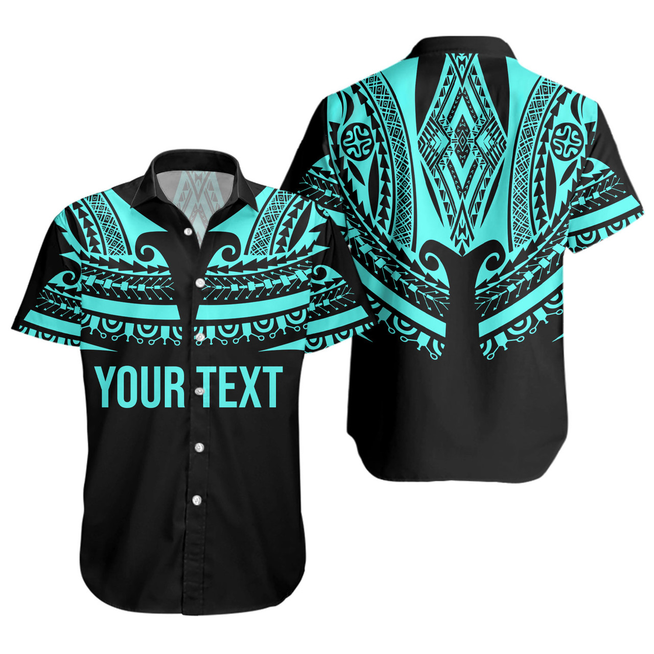Polynesian Custom Personalised Short Sleeve Shirt Polynesian Tattoo Style