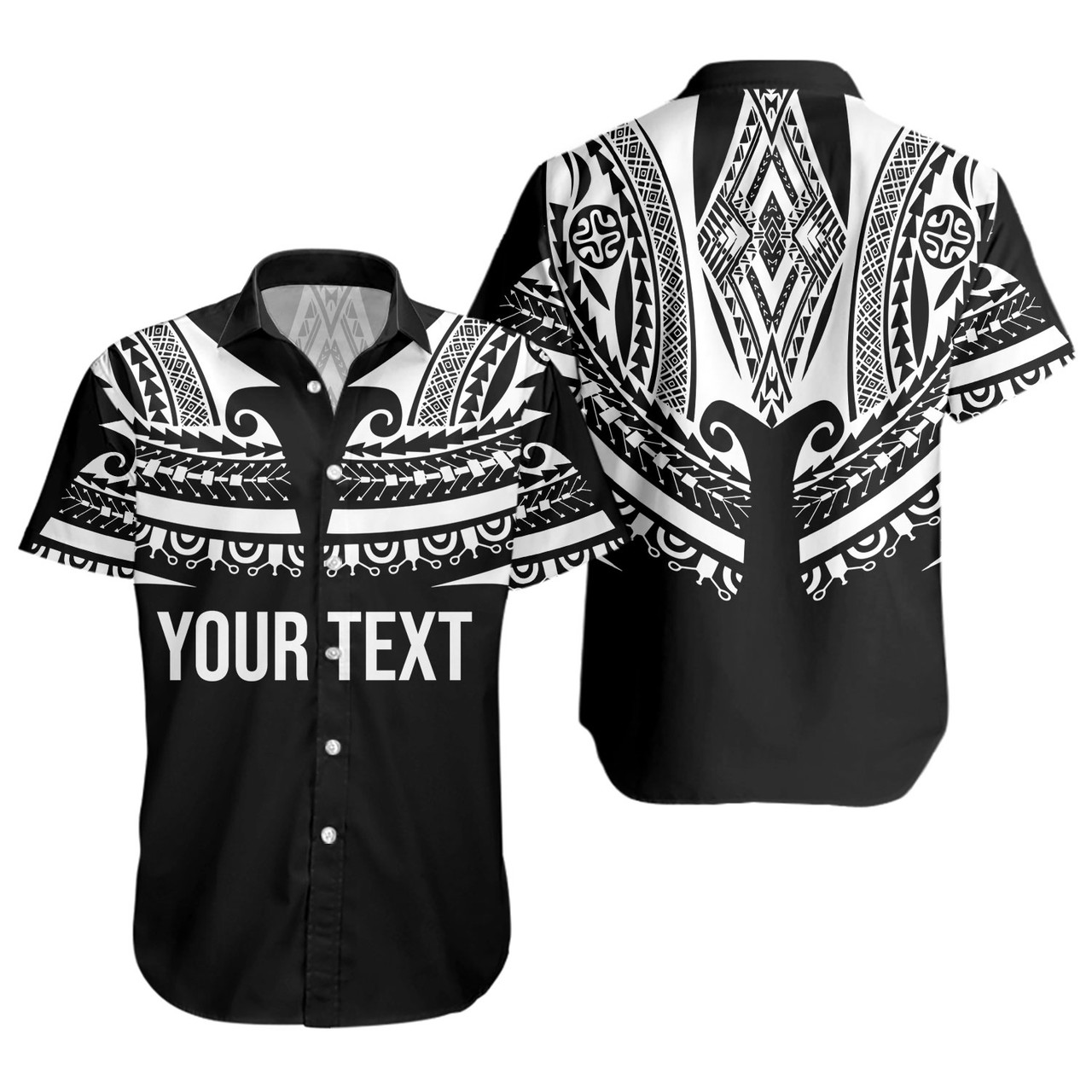 Polynesian Custom Personalised Short Sleeve Shirt Polynesian Tattoo Style