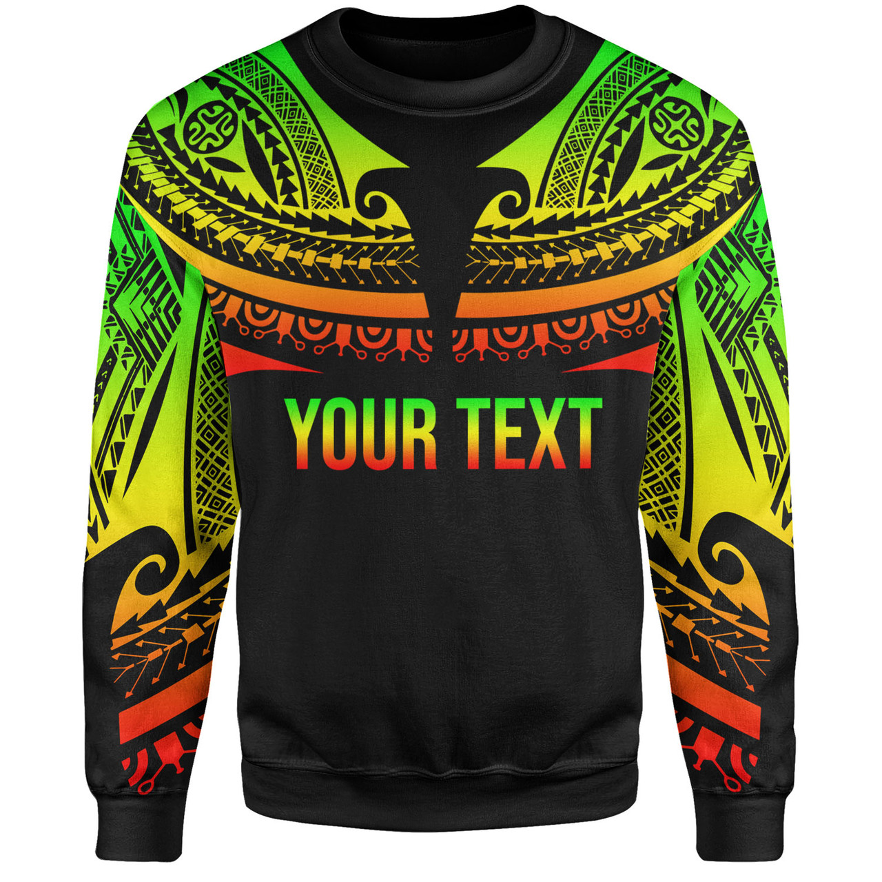 Polynesian Custom Personalised Sweatshirt Polynesian Tattoo Style