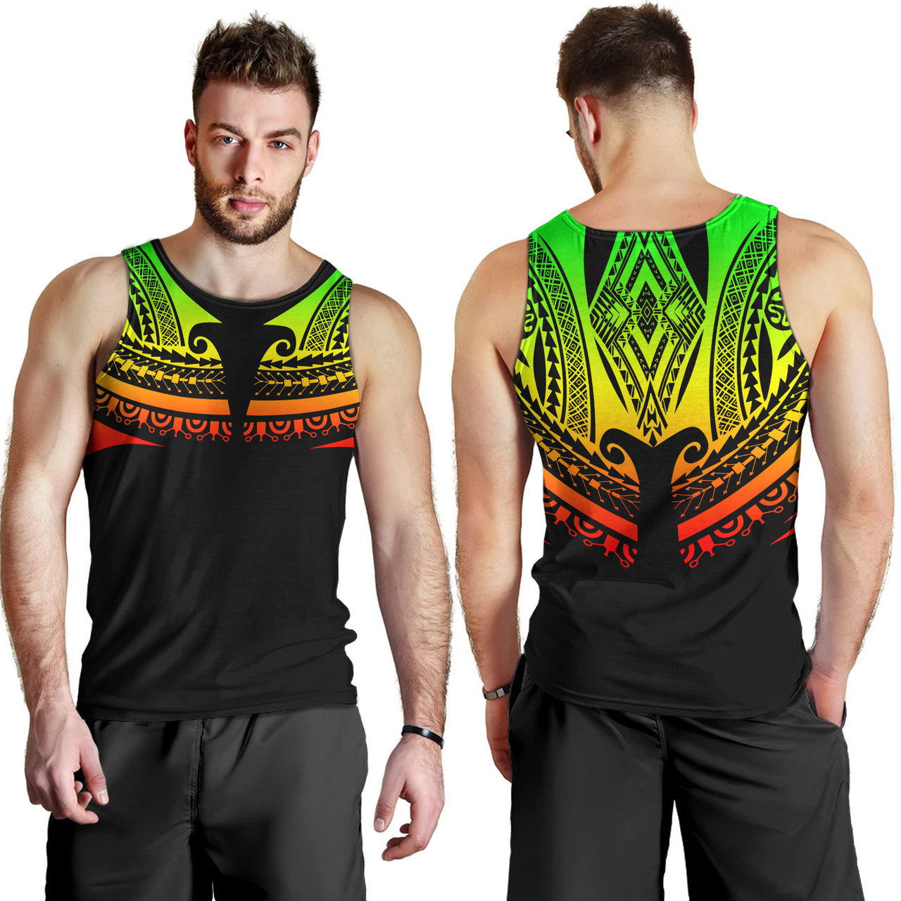 Polynesian Custom Personalised Tank Top Polynesian Tattoo Style