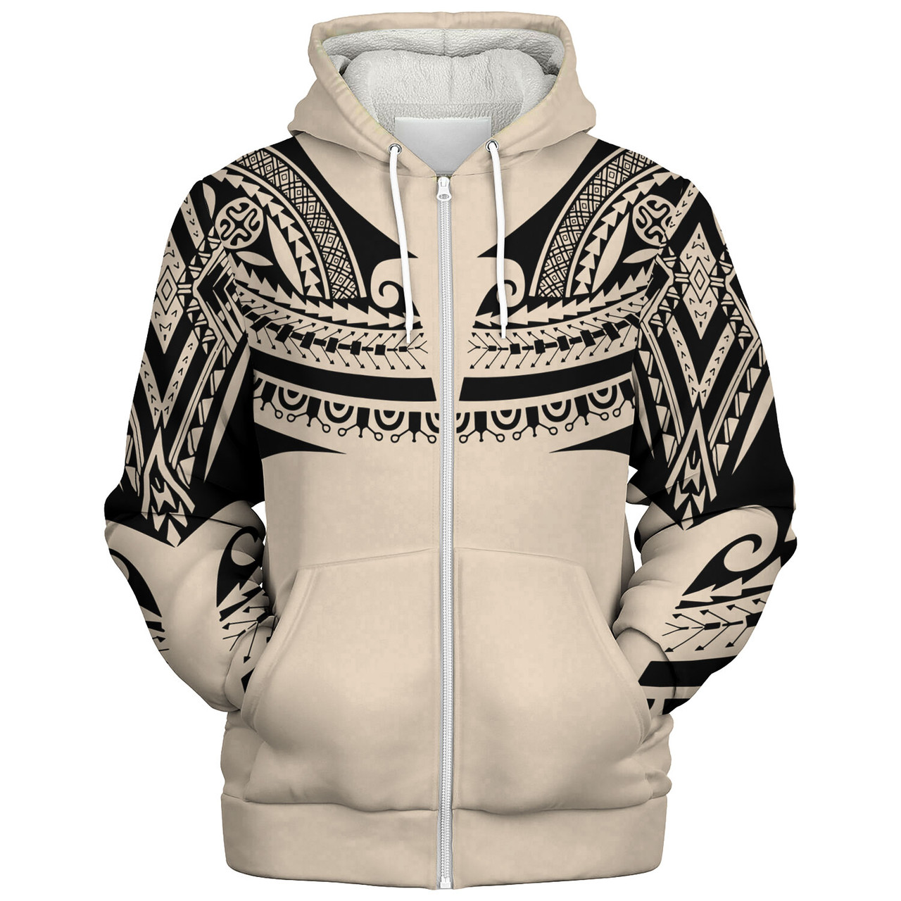 Hawaii Custom Personalised Sherpa Hoodie Polynesian Tattoo Style