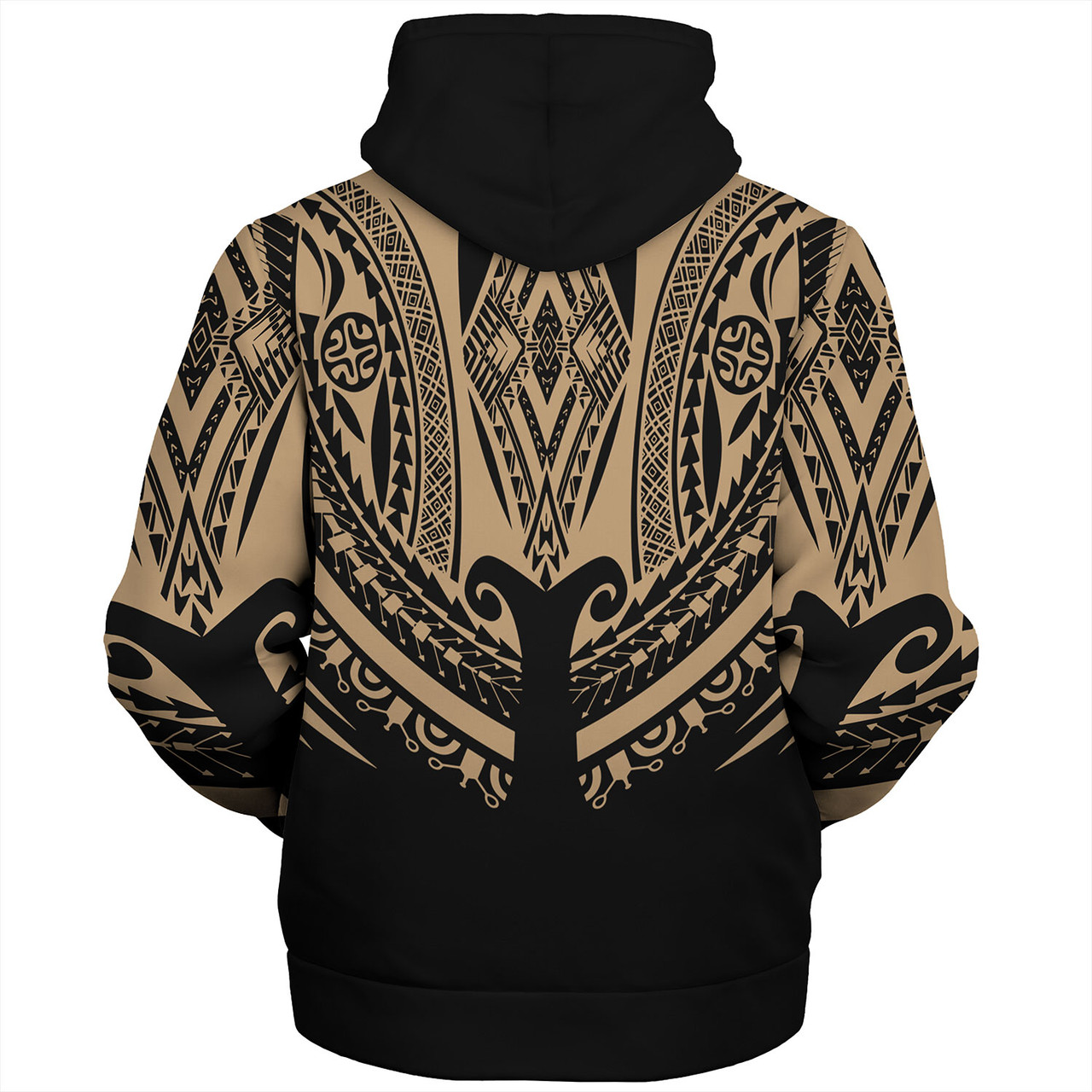 Polynesian Custom Personalised Sherpa Hoodie Polynesian Tattoo Style