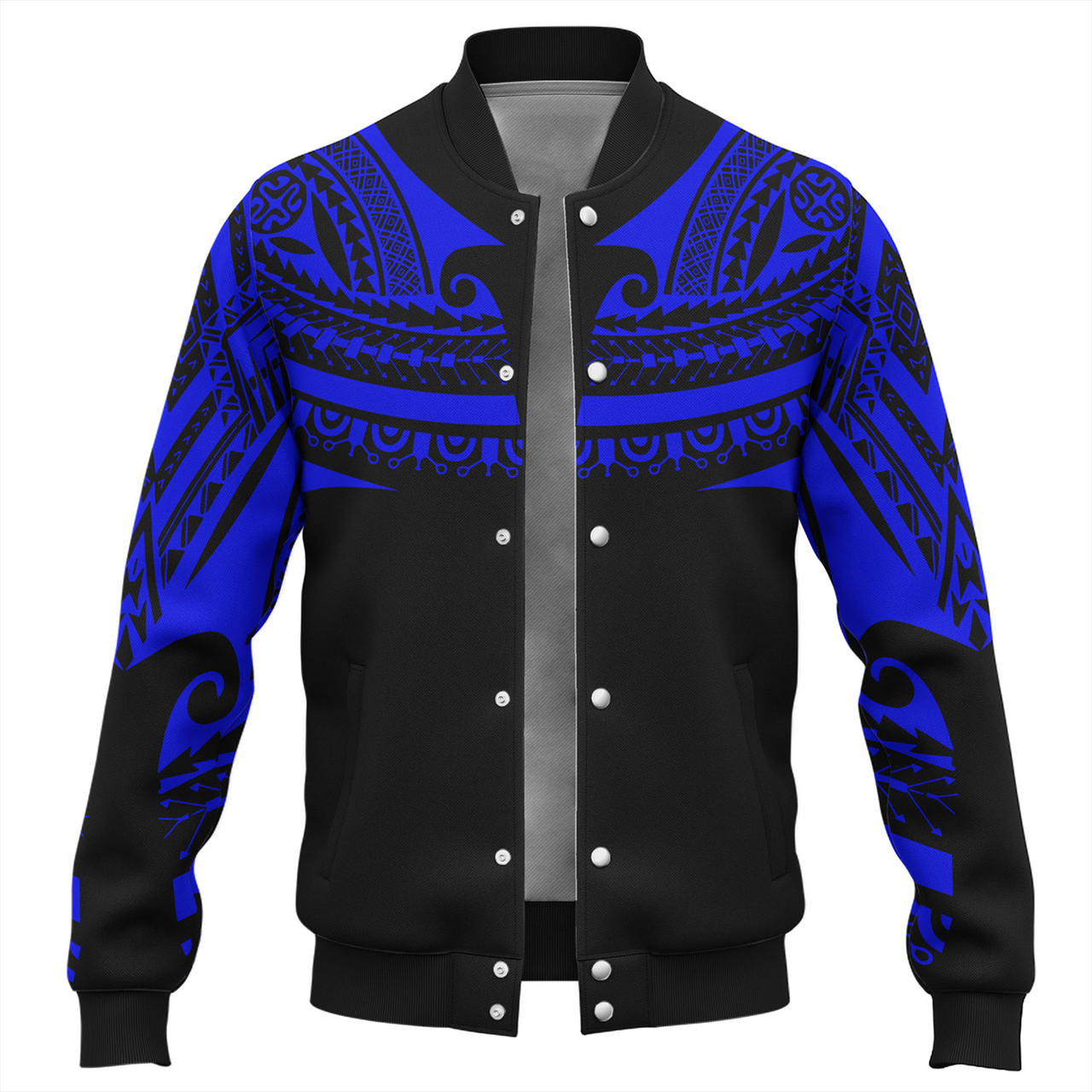 Polynesian Custom Personalised Baseball Jacket Polynesian Tattoo Style