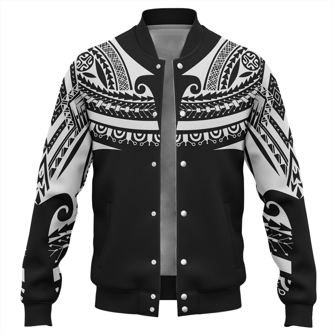 Polynesian Custom Personalised Baseball Jacket Polynesian Tattoo Style