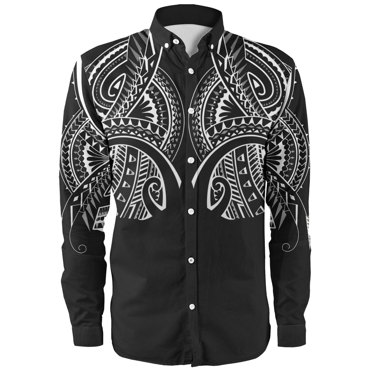 Hawaii Custom Personalised Long Sleeve Shirt Black Polynesian Tribal Tatau Design