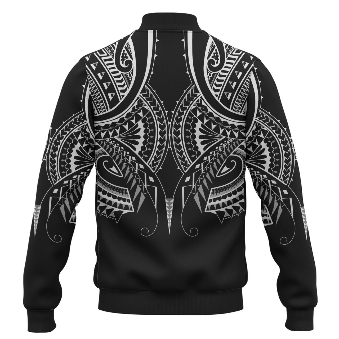 Hawaii Custom Personalised  Baseball Jacket Black Polynesian Tribal Tatau Design