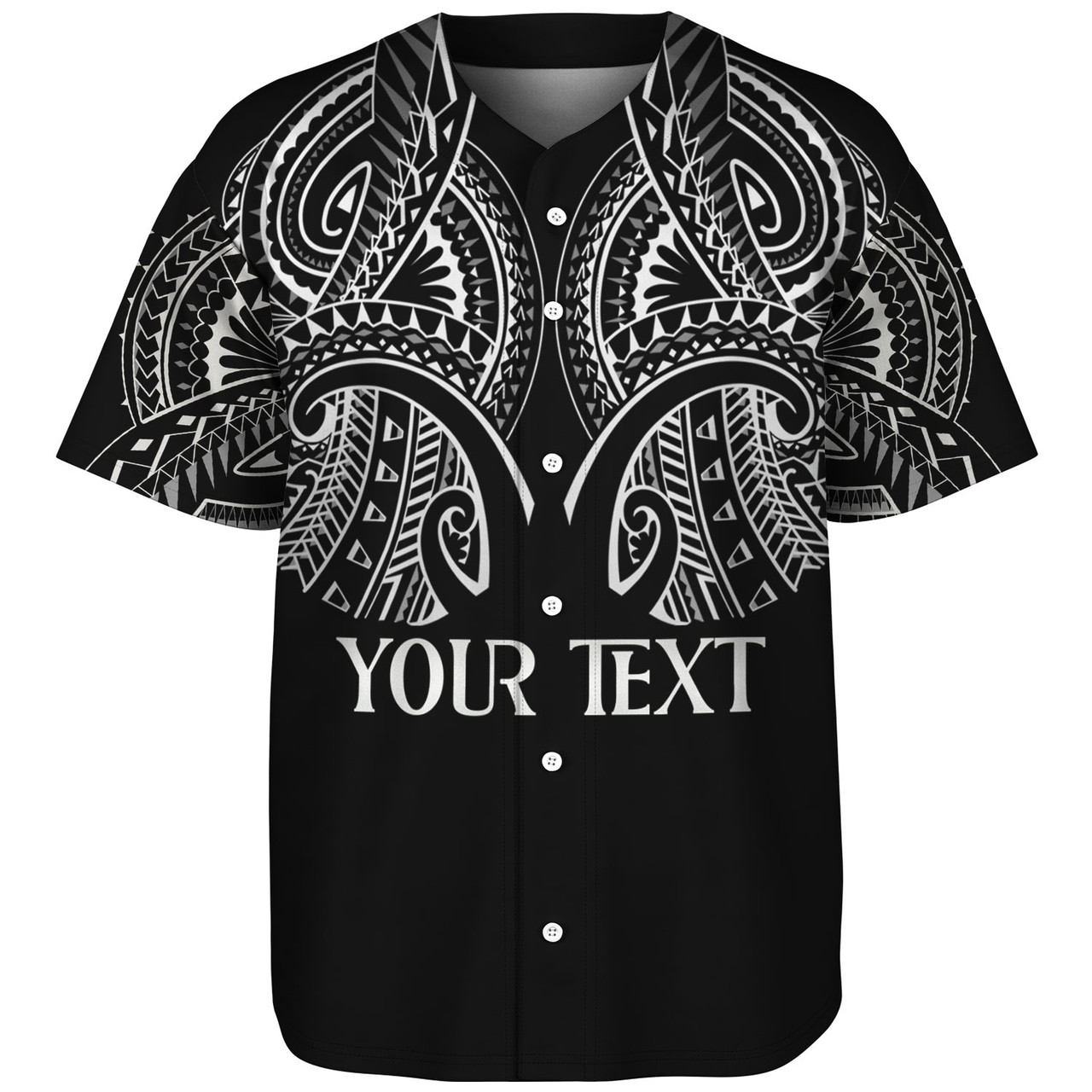Hawaii Custom Personalised Baseball Shirt Black Polynesian Tribal Tatau Design