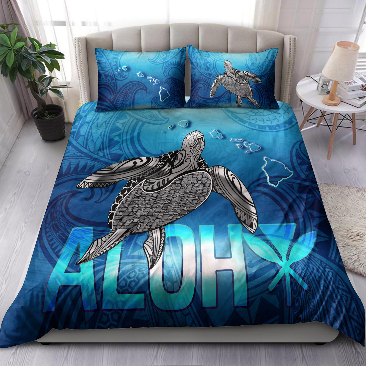 Hawaii Bedding Set Aloha Turtle Ocean Style