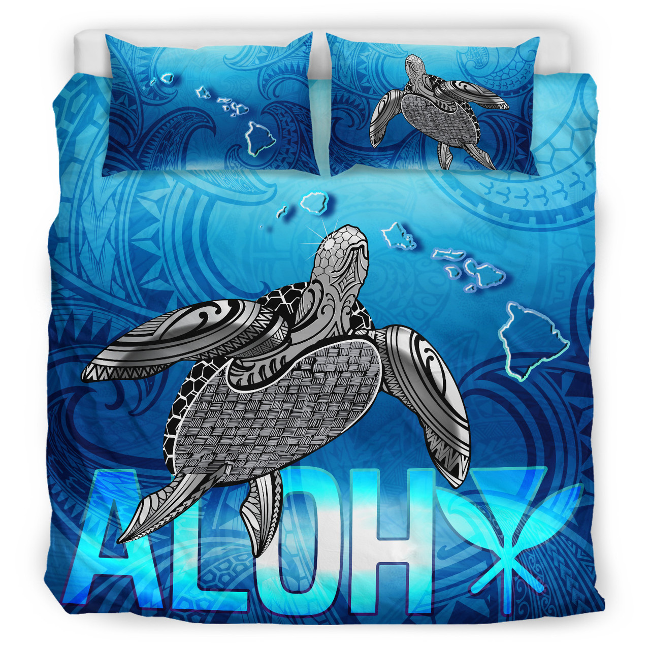 Hawaii Bedding Set Aloha Turtle Ocean Style