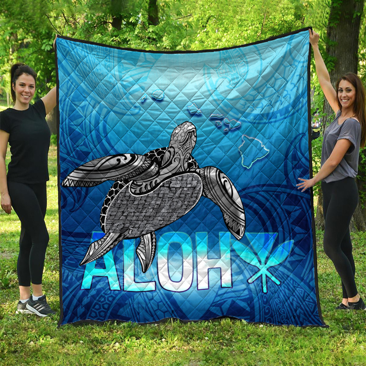 Hawaii Premium Quilt Aloha Turtle Ocean Style