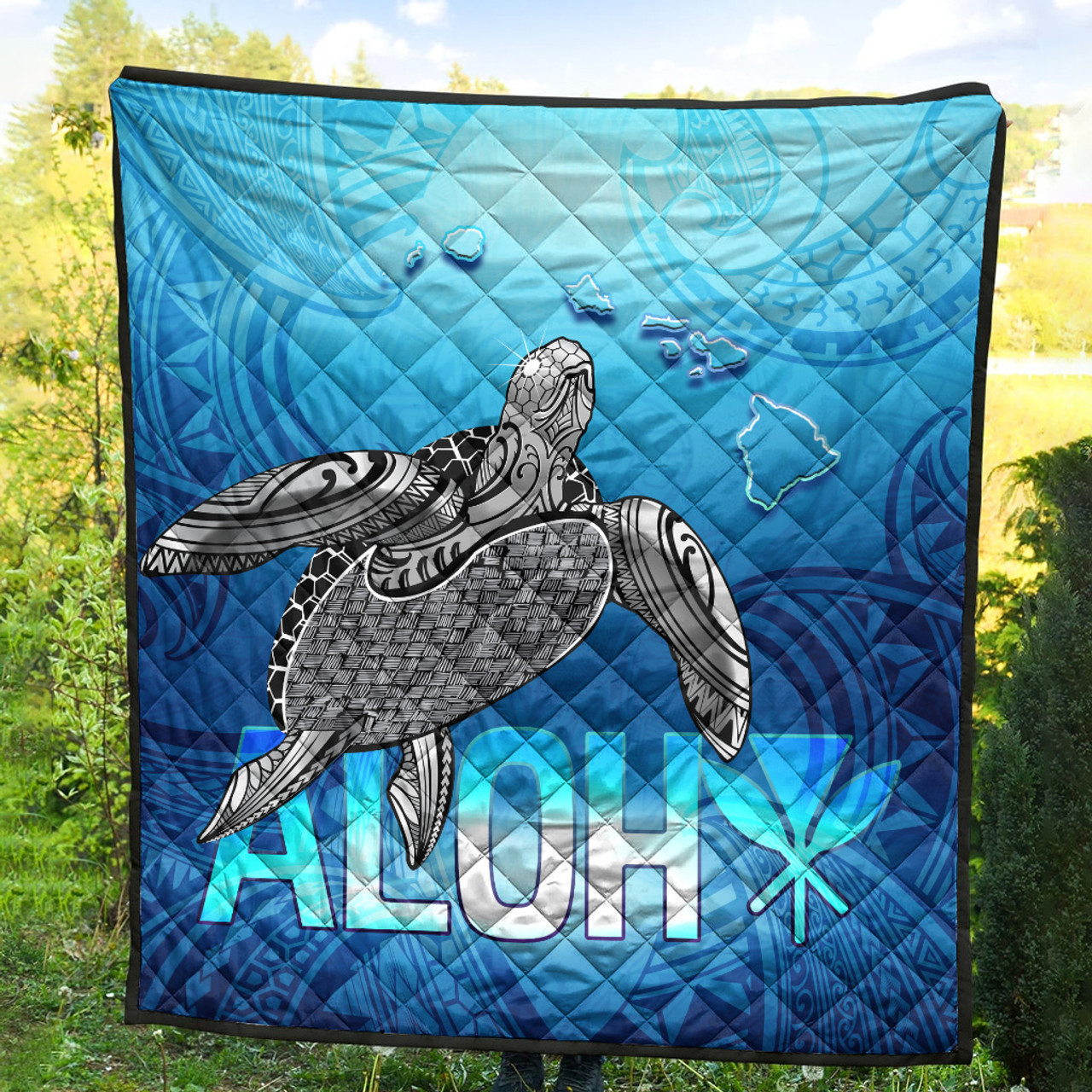Hawaii Premium Quilt Aloha Turtle Ocean Style