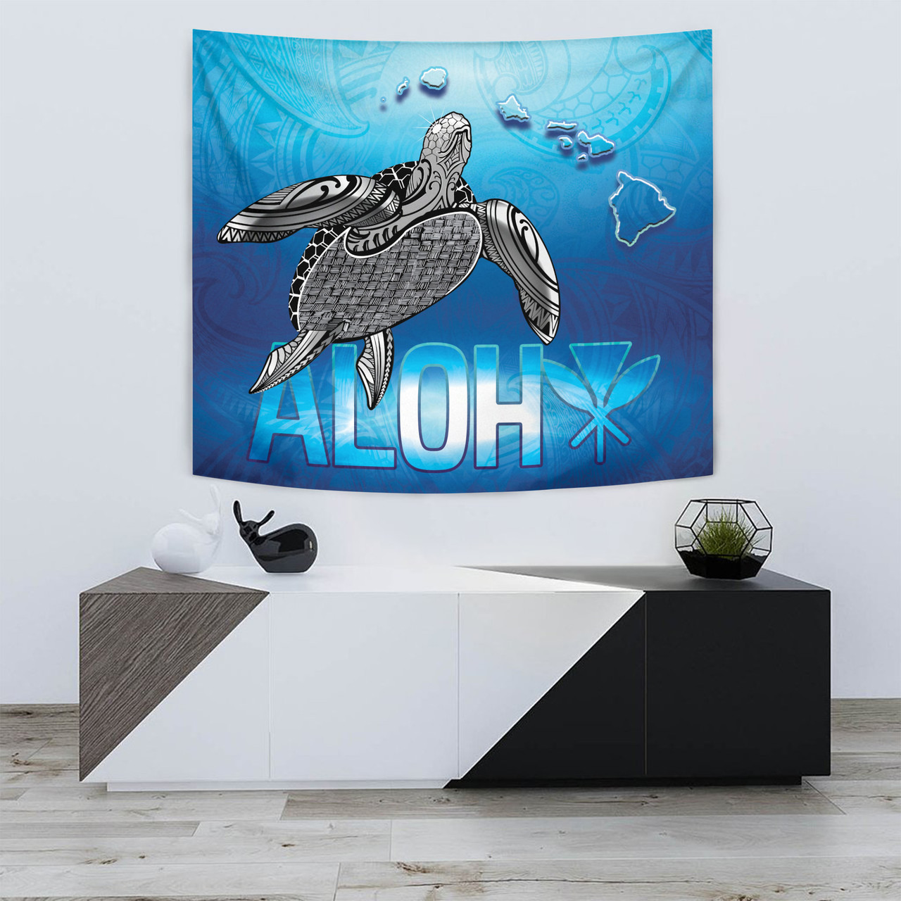 Hawaii Tapestry Aloha Turtle Ocean Style