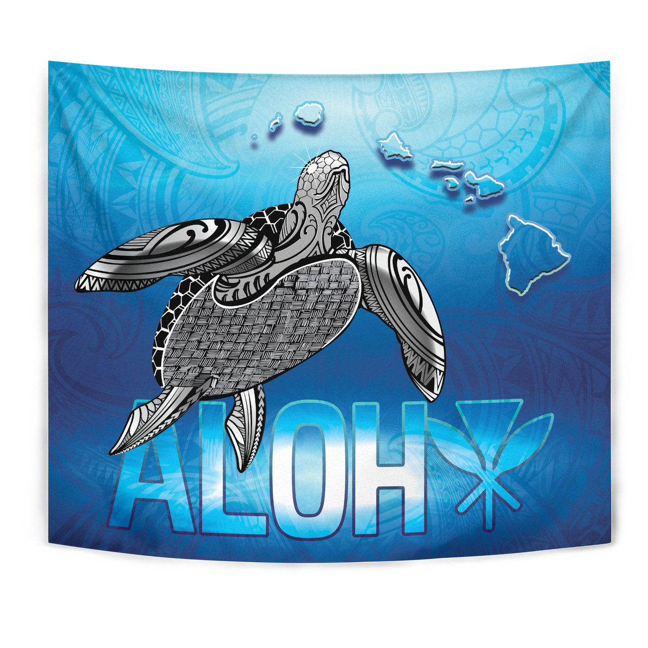 Hawaii Tapestry Aloha Turtle Ocean Style