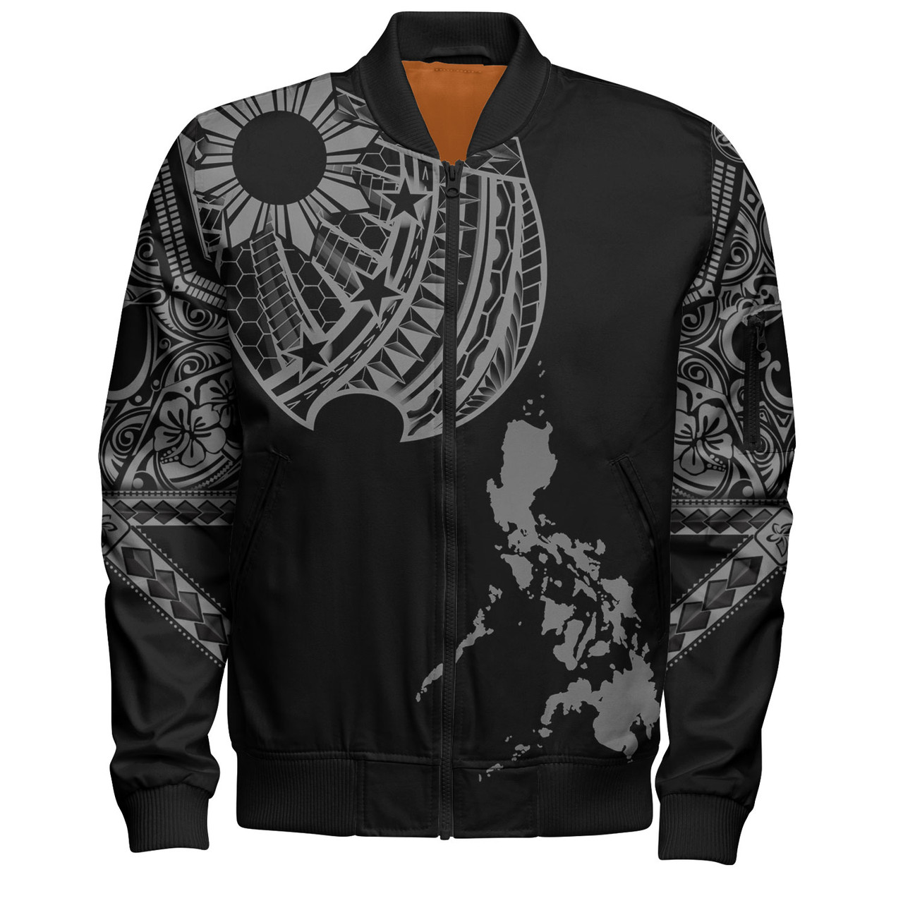 Philippines Filipinos Custom Personalised Bomber Jacket Filipinos Sun Tatau Tribal Patterns
