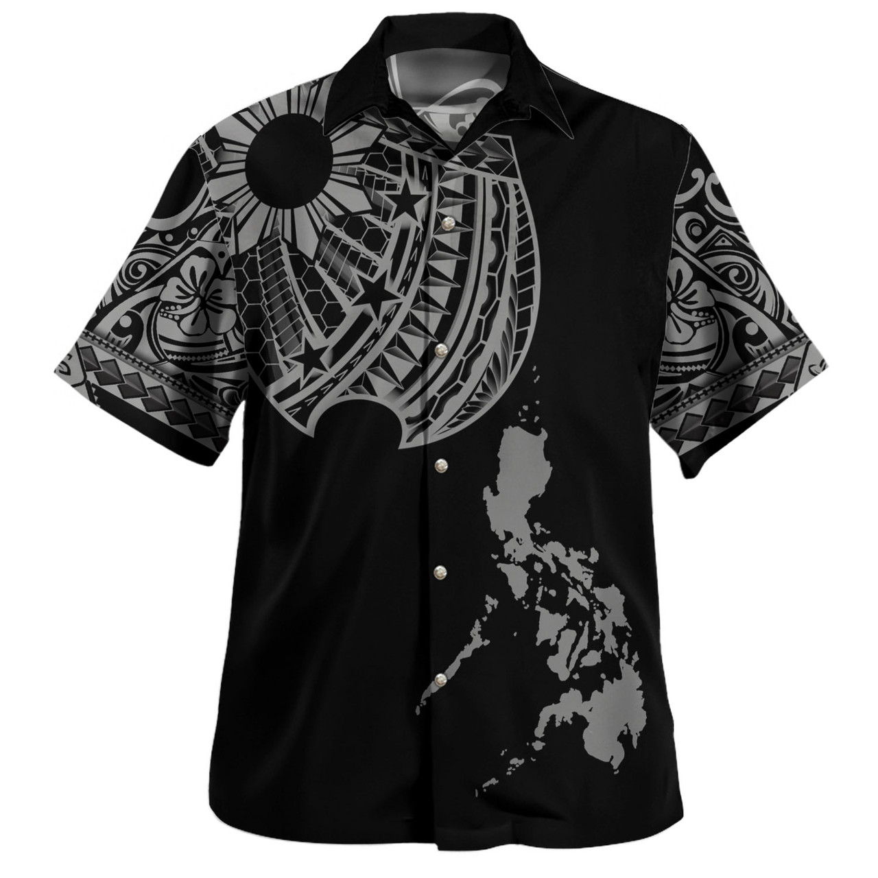 Philippines Filipinos Custom Personalised Hawaiian Shirt Filipinos Sun Tatau Tribal Patterns