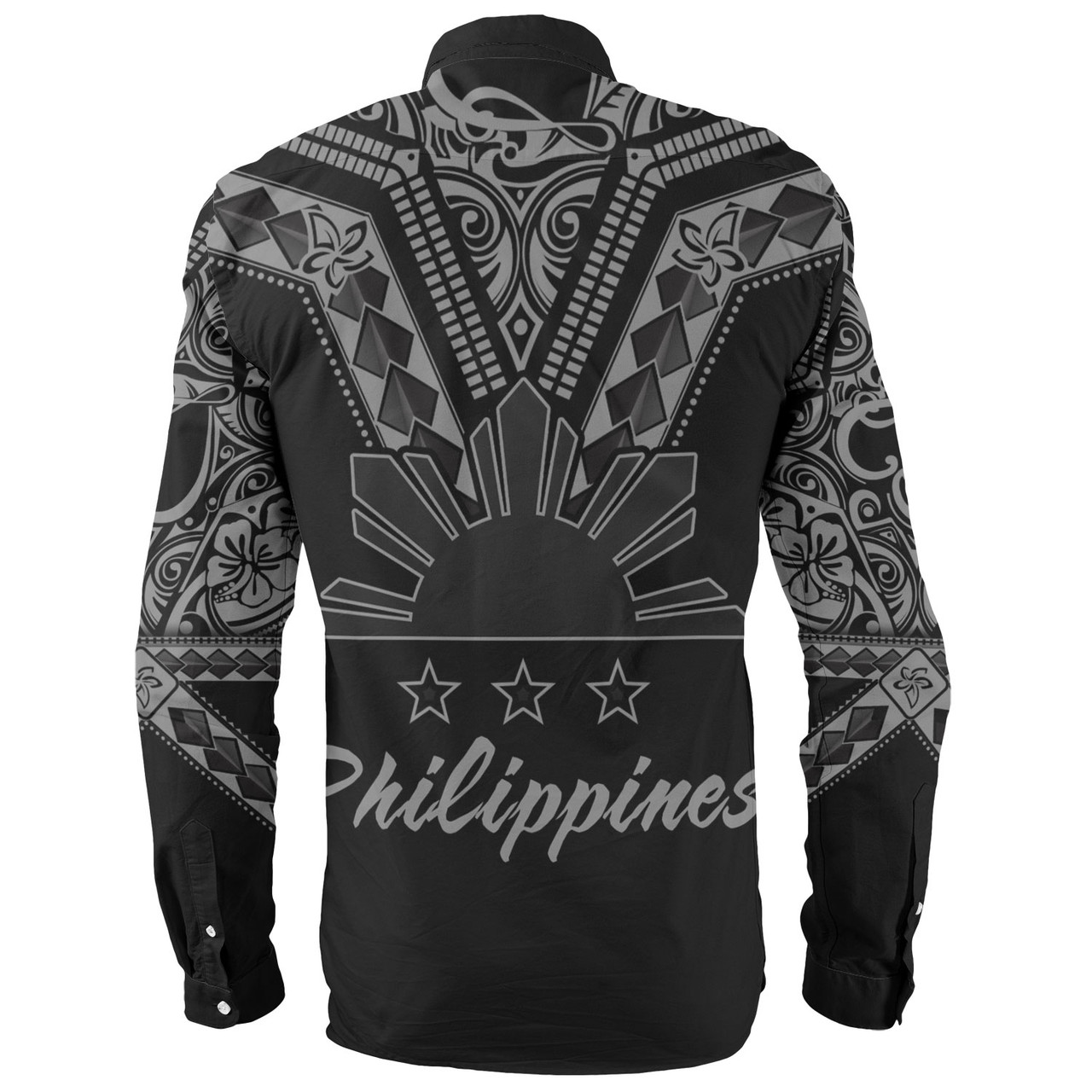 Philippines Filipinos Custom Personalised Long Sleeve Shirt Filipinos Sun Tatau Tribal Patterns