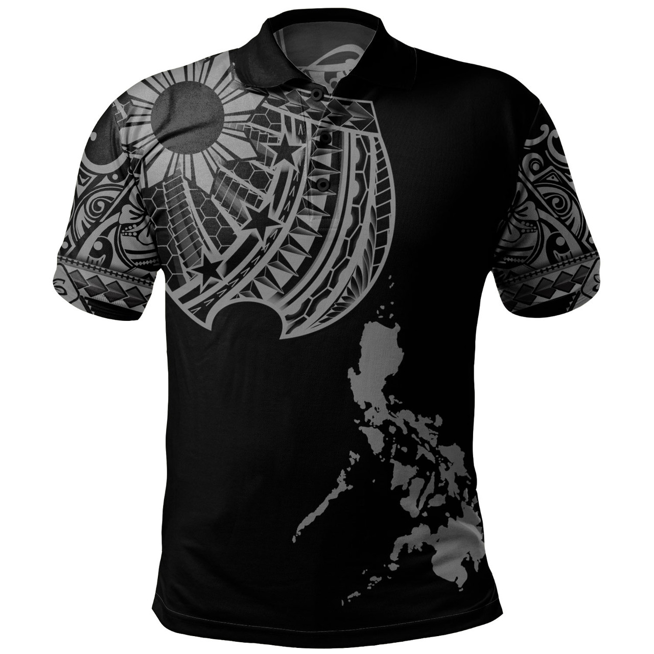 Philippines Filipinos Custom Personalised Polo Shirt Filipinos Sun Tatau Tribal Patterns