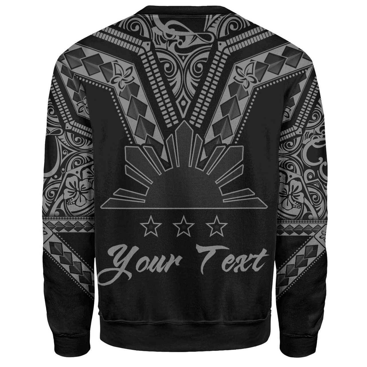 Philippines Filipinos Custom Personalised Sweatshirt Filipinos Sun Tatau Tribal Patterns