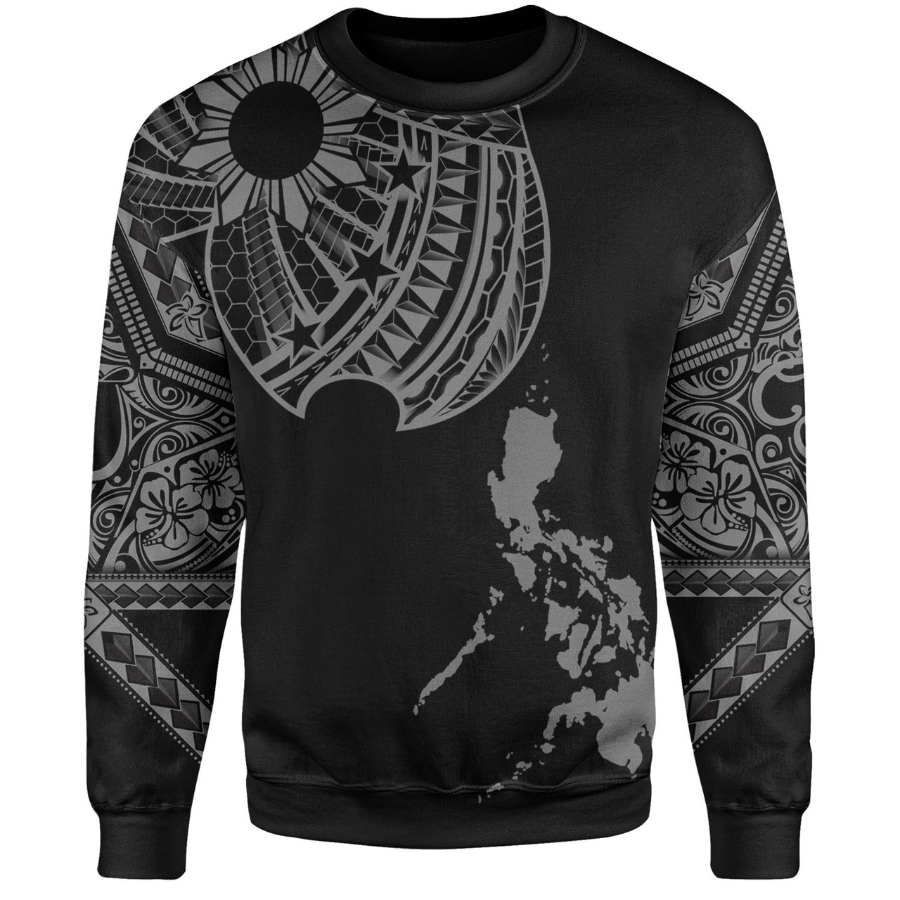 Philippines Filipinos Custom Personalised Sweatshirt Filipinos Sun Tatau Tribal Patterns