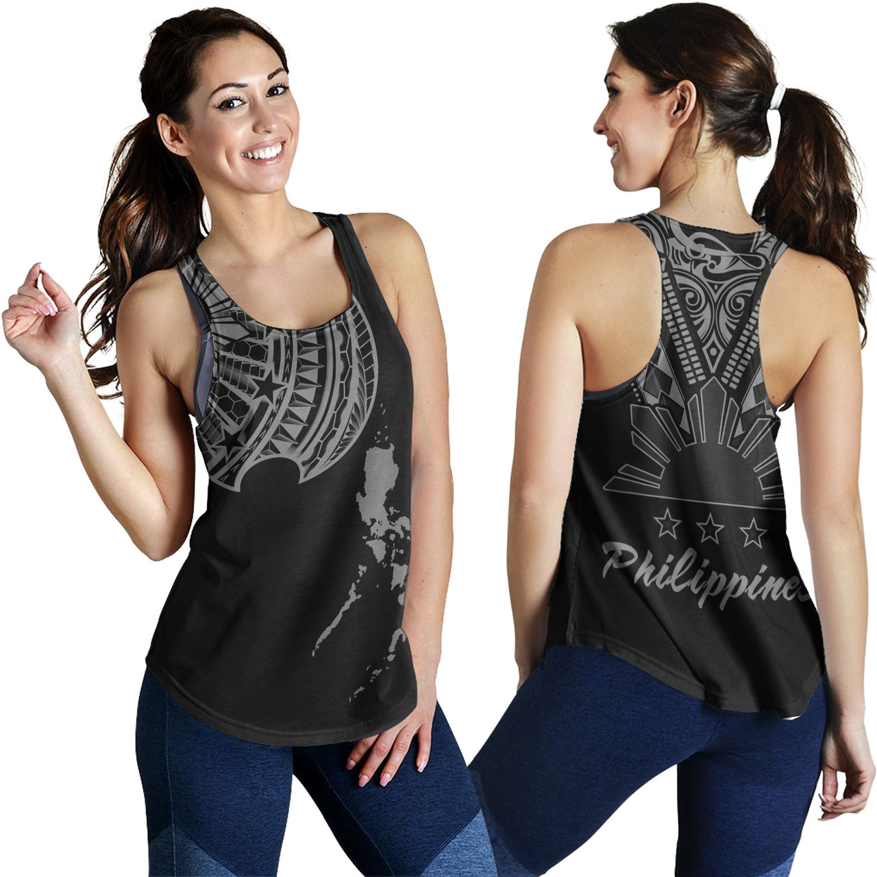 Philippines Filipinos Custom Personalised Women Tank Filipinos Sun Tatau Tribal Patterns