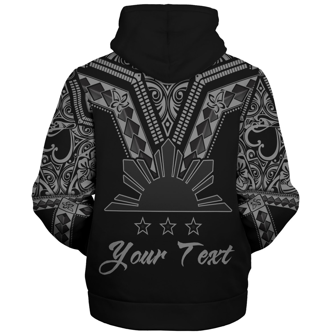 Philippines Filipinos Custom Personalised Sherpa Hoodie Filipinos Sun Tatau Tribal Patterns