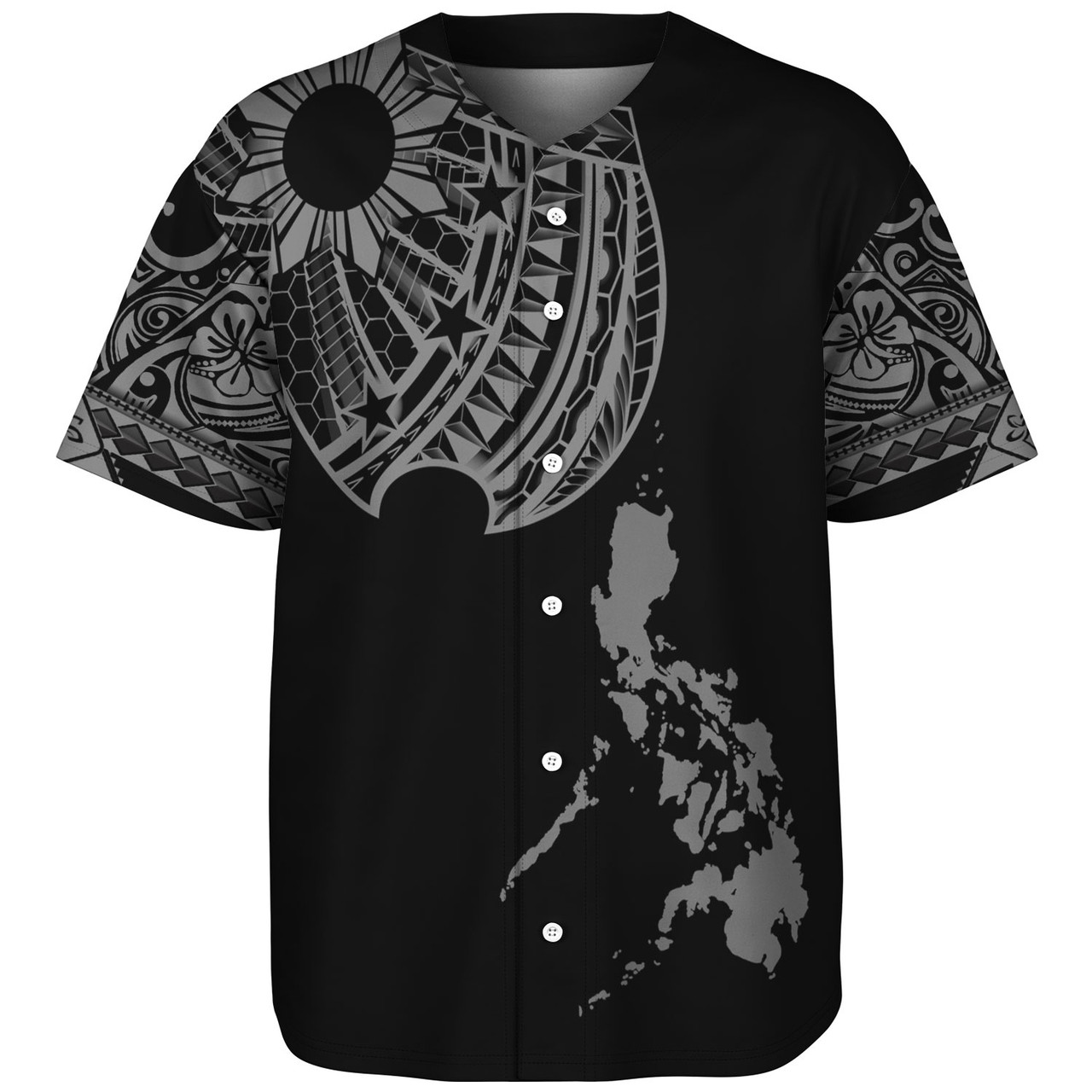 Philippines Filipinos Custom Personalised Baseball Shirt Filipinos Sun Tatau Tribal Patterns