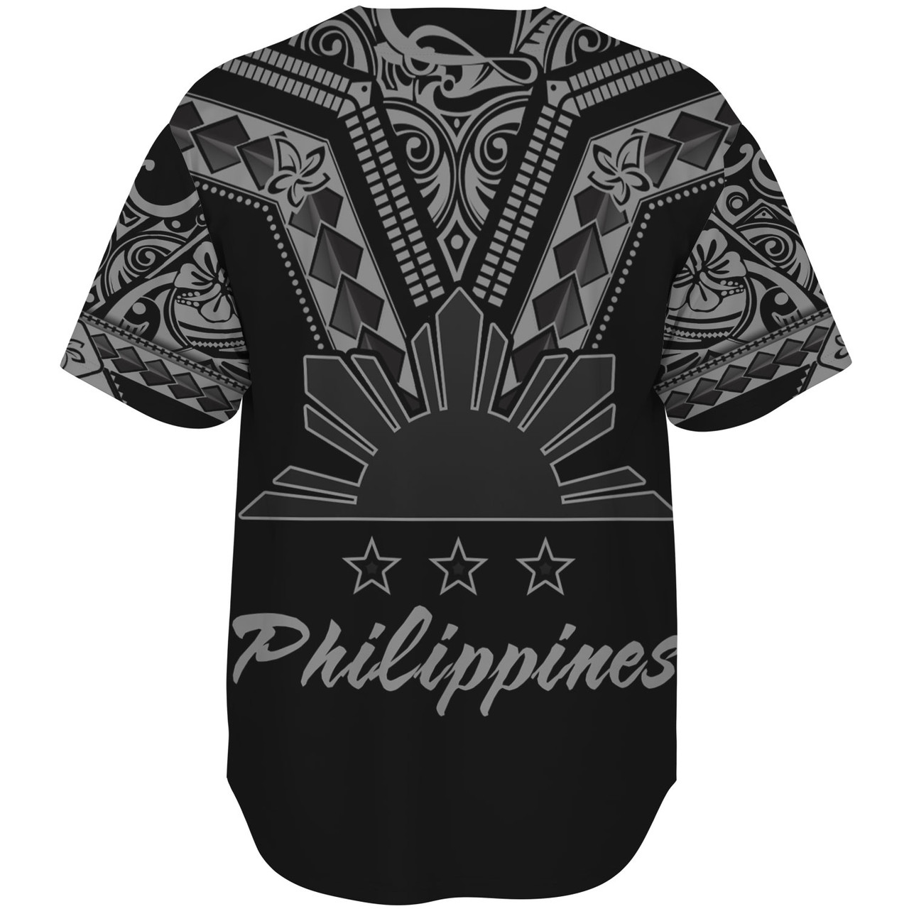 Philippines Filipinos Custom Personalised Baseball Shirt Filipinos Sun Tatau Tribal Patterns