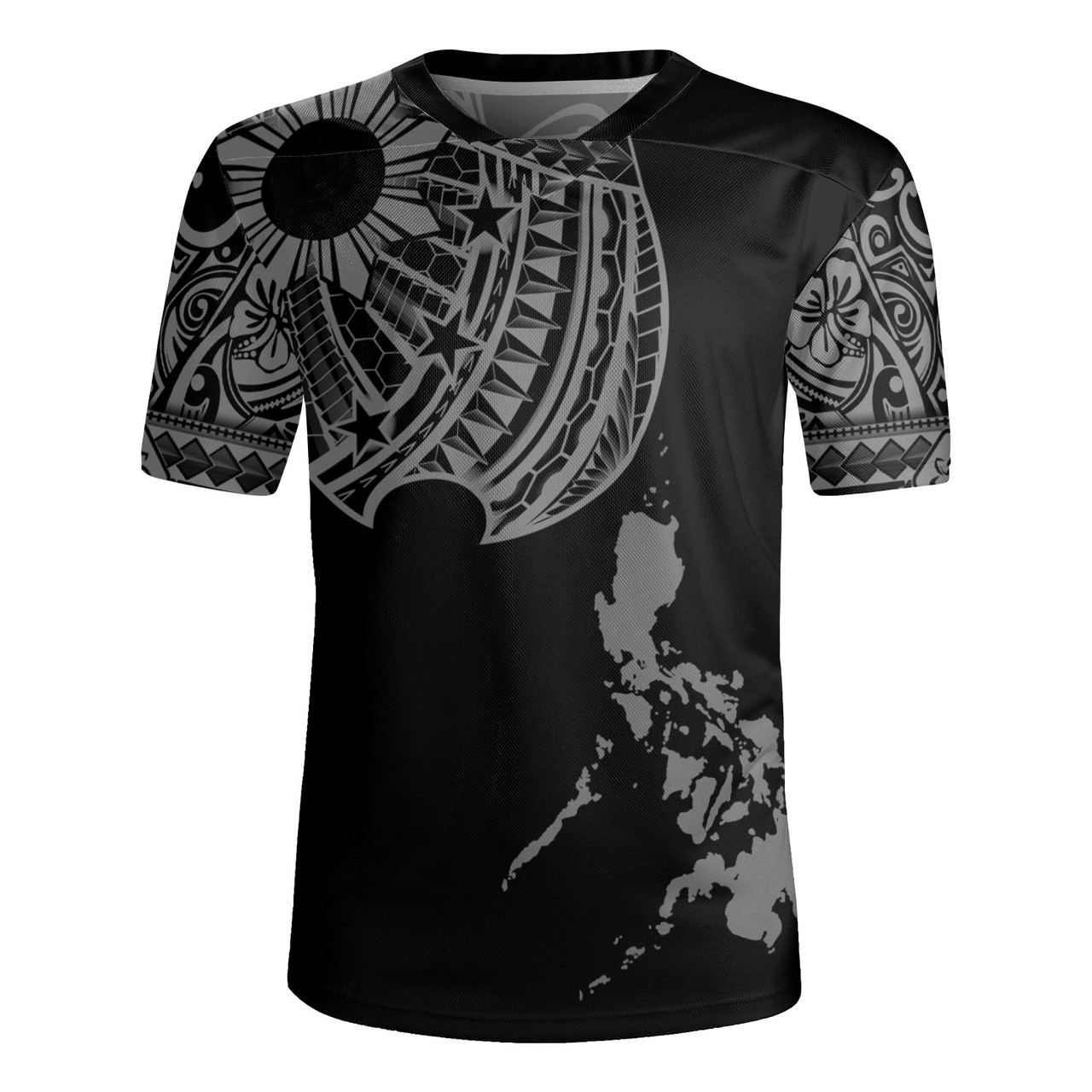 Philippines Filipinos Custom Personalised Rugby Jersey Filipinos Sun Tatau Tribal Patterns