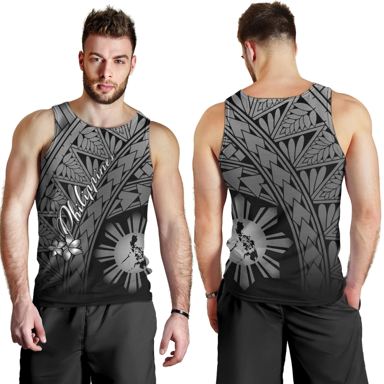 Philippines Filipinos Custom Personalised Tank Top Plumeria Tattoo Tribal