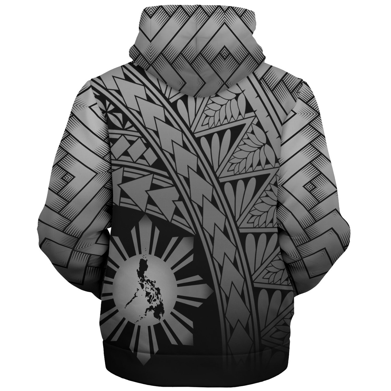 Philippines Filipinos Custom Personalised Sherpa Hoodie Plumeria Tattoo Tribal