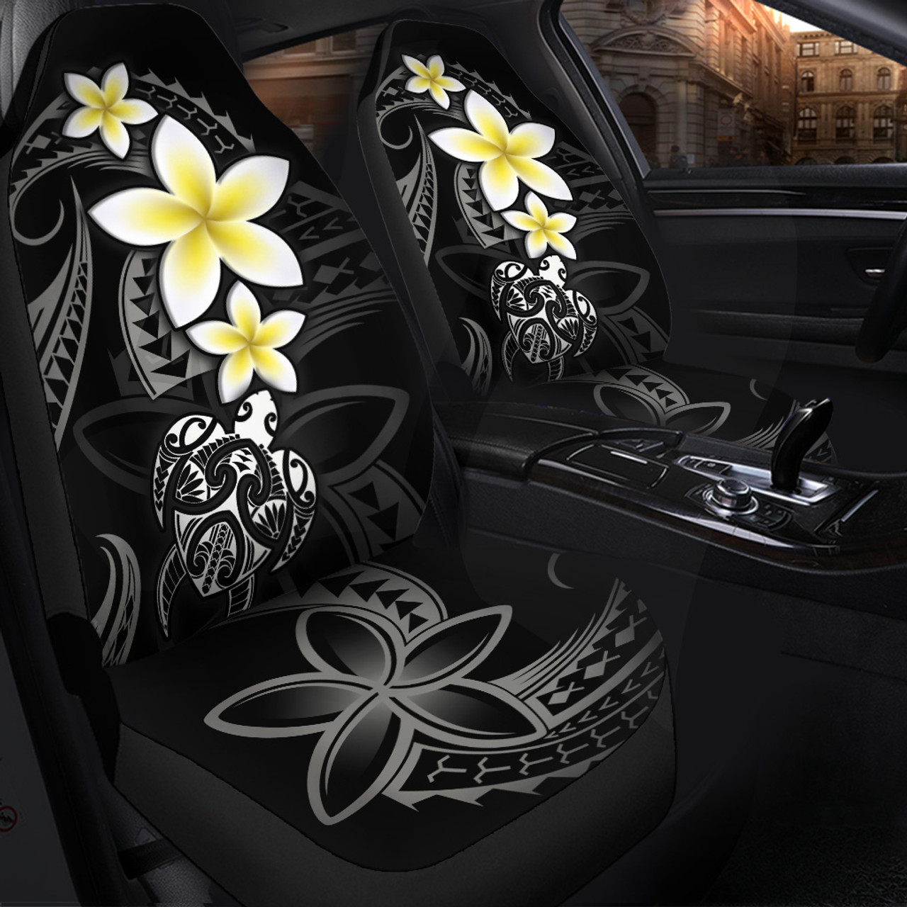 Hawaii Car Seat Covers Hawaiian Turtle Honu Plumeria Tribal Tattoo