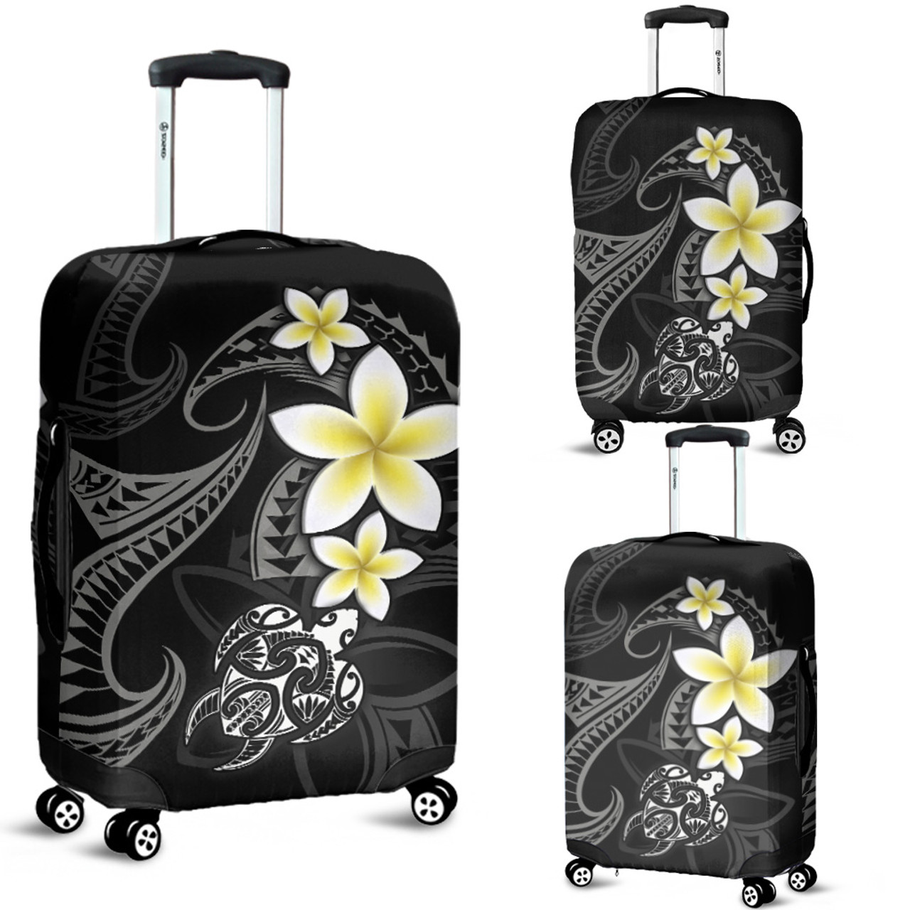 Hawaii Luggage Cover Hawaiian Turtle Honu Plumeria Tribal Tattoo