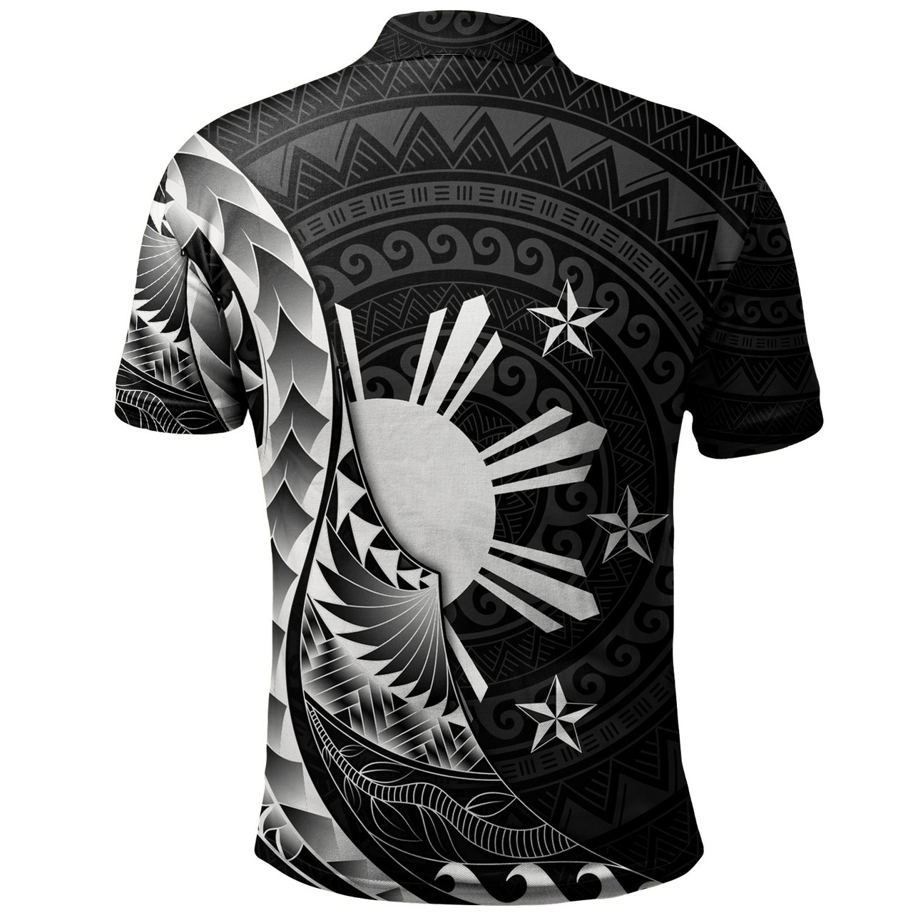 Philippines Filipinos Custom Personalised Polo Shirt Filipinos Sun Tribal Patterns Style