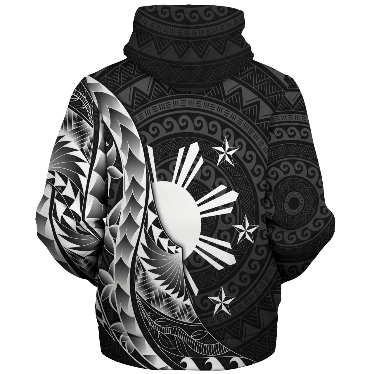 Philippines Filipinos Custom Personalised Sherpa Hoodie Filipinos Sun Tribal Patterns Style