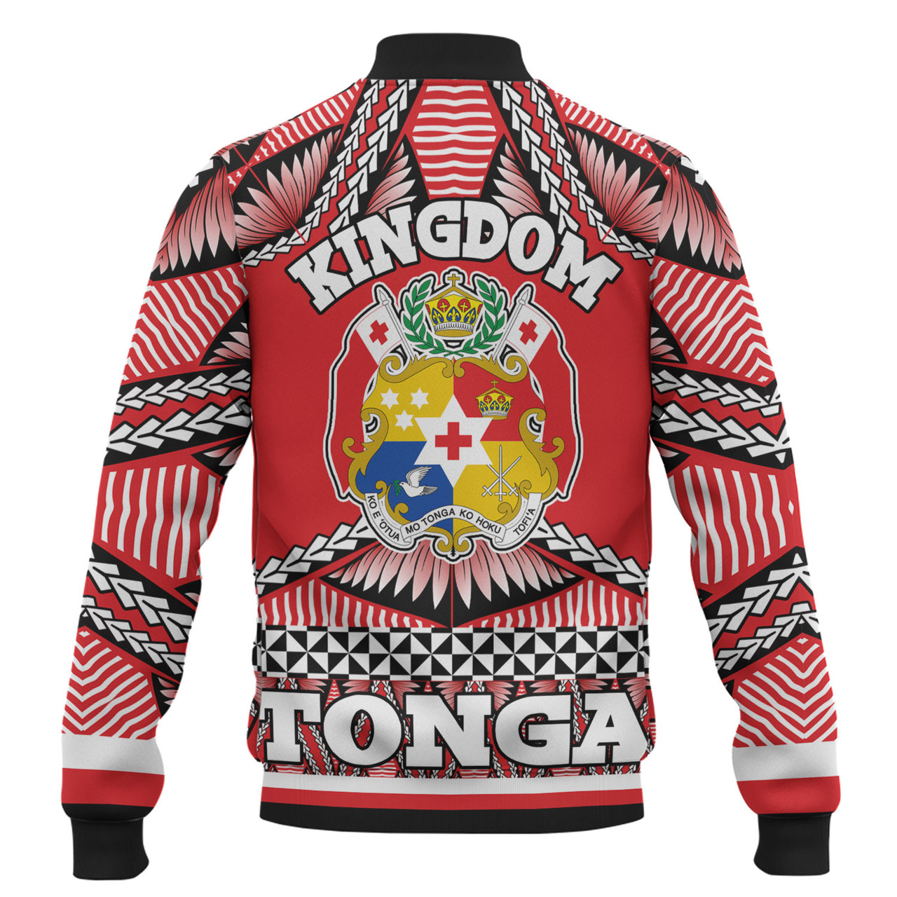 Tonga Baseball Jacket  Tonga Kingdom Tongan Ngatu Style