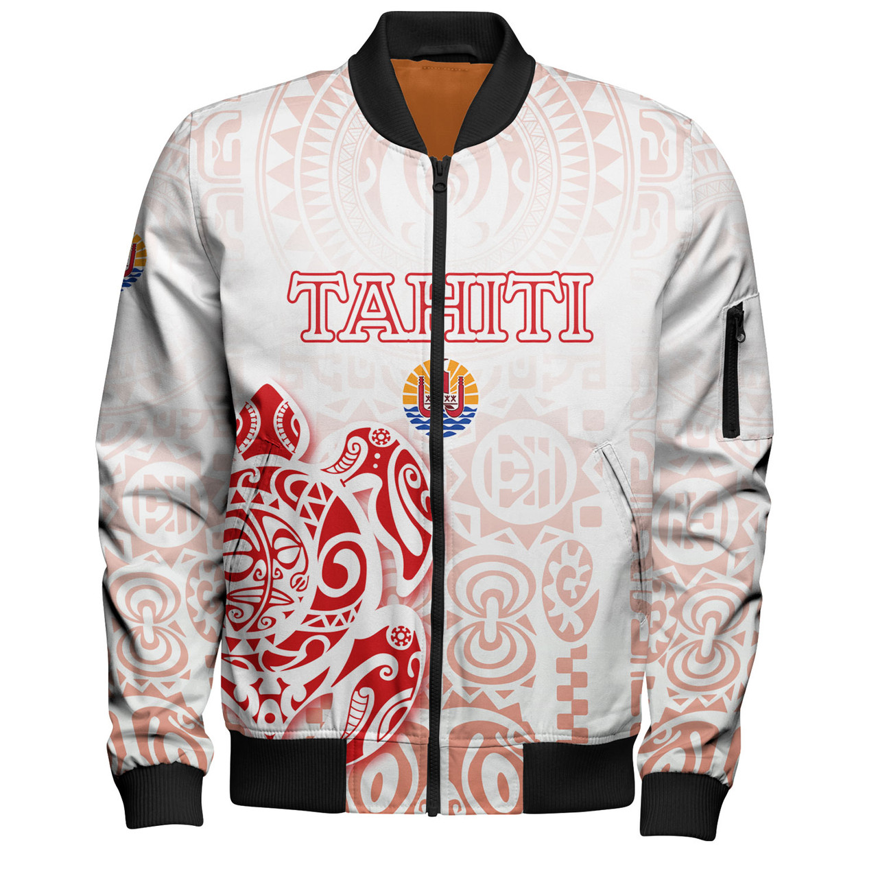Tahiti Bomber Jacket Tahitian Tribal Tattoos Style