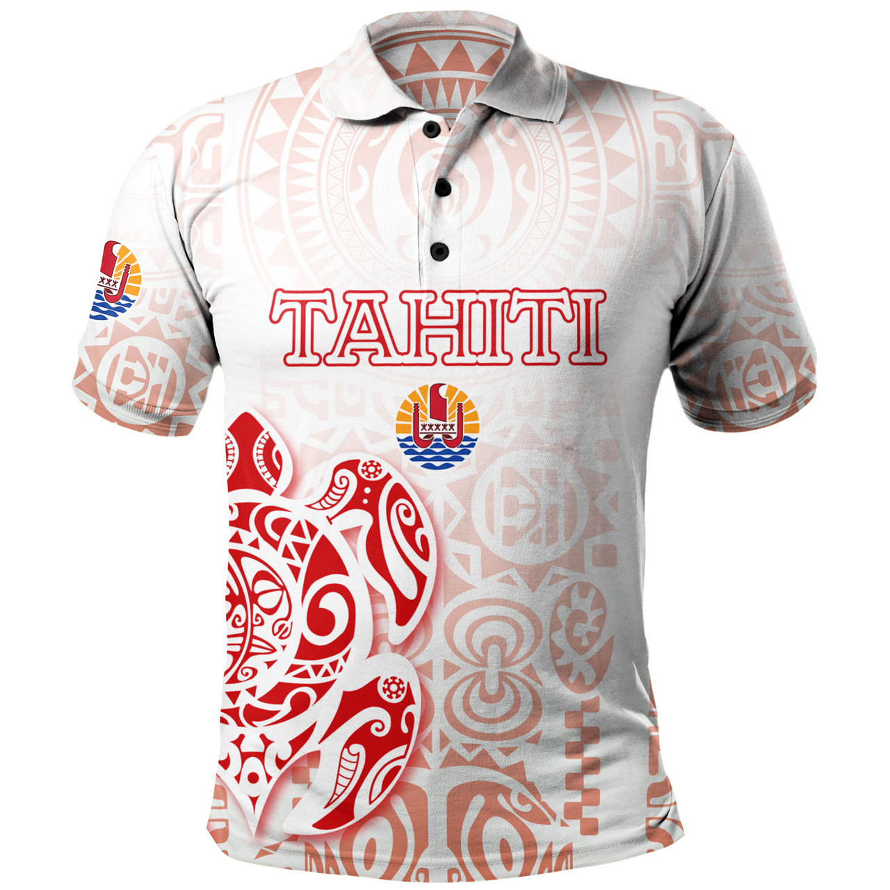 Tahiti Polo Shirt Tahitian Tribal Tattoos Style