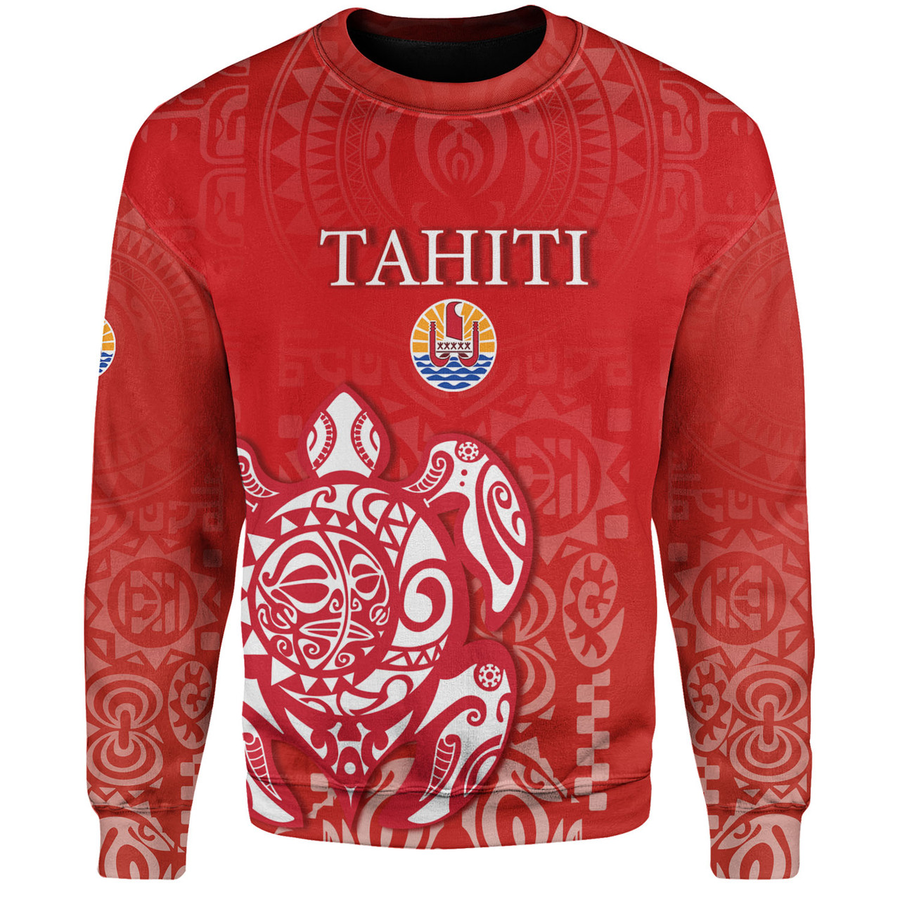 Tahiti Sweatshirt Tahitian Tribal Tattoos Style